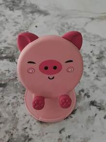 1pc Cute Phone Stand, Cartoon Bear Shaped Phone Holder, Compatible With Both Mobile Phones And Tablets, Suitable For Office Desktop, Bedside, Living Room, Study, Bedroom, Gifts Back To School - pink kicking bear - View 23