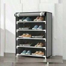Shoe Cabinet With Dust Cover, Non-Woven Fabric Material, Space Saving, Large Capacity, Easy To Assemble, Portable Shoe Cabinet, Suitable For Various Scenarios Such As Foyer, Storage Rack, Home And Dormitory Storage, Shoe Sorting, Shoe Storage, Shoe - Multicolor - View 11