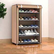Shoe Cabinet With Dust Cover, Non-Woven Fabric Material, Space Saving, Large Capacity, Easy To Assemble, Portable Shoe Cabinet, Suitable For Various Scenarios Such As Foyer, Storage Rack, Home And Dormitory Storage, Shoe Sorting, Shoe Storage, Shoe - Multicolor - View 14