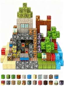 MINKOJA Magnetic Building Blocks, Adult Magnetic Construction Blocks, Adult STEM Sensory Magnetic Blocks, Can Build 3D Lava Treasure World, Christmas Birthday Gift - Multicolor - View 1