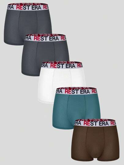 Rest Era Men's 5-Pack Fashion Boxer Briefs