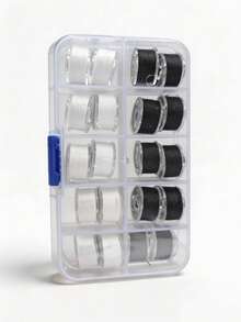 9 piezas/25 piezas/36 piezas Hilos de bobina para máquina de coser, hilos de costura portátiles hechos a mano fáciles, hilos enrollados previamente adecuados para bordado y máquina de coser - Multicolor - Ver 3