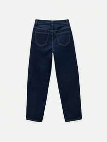 Nöista Straight,Leg Dark Blue Jeans-Basic,Durable,Versatile,Suitable Various Body,Everyday Wear Casual, Indispensable Wardrobe Staple Seasons,Fall Winter - Medium Wash - View 7