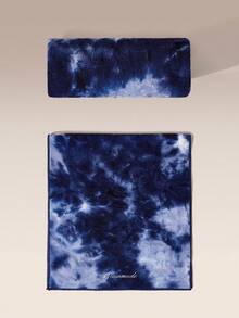 GLOWMODE 1-Pack Stay Dry Tie-Dye Quick-Dry Microfiber Performance Towel Daily Active Casual Gym Workout Fitness Beach Travel Holiday Summer Wear - Blue and white tie-dye - View 8