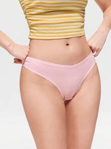 Bonmuse 5pcs/Pack Women's Comfortable Thong Panties, Soft Underwear Suitable For Sports And Daily Wear, Multi-Pack, Size XS-XL, All Season - Multicolor - View 6