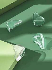 4Pcs Transparent Waterdrop Shape Silicone Table Corner Protector Anti Collision Desk Edge Cover For Home Office Furniture Safety Adults - transparent - View 2