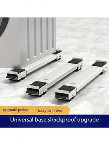2pcs Adjustable 45-70 Cm Stainless Steel Anti-Vibration Washing Machine Stand, Non-Slip Rust-Proof Feet, Load Bearing 300kg, Suitable For Refrigerators And Washers, Easy Assembly, Large Household Appliance Base With Casters - Multicolor - View 11