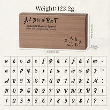 [4 Styles Available] 70pcs/Box Wooden Stamp Set, Uppercase & Lowercase Letters + Numeric Symbols, DIY Creative Stationery, Handmade Gift - one-size - View 11