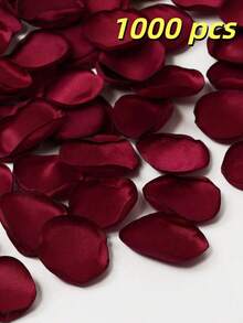 500/1000Pcs Burgundy Artificial Rose Petals, Realistic Silk Fake Flowers For Wedding Aisle Decor Table Scatter, Romantic Valentine's Day Party Supplies Bulk, Reusable Faux Flower Petals For Home Decoration - burgundy - View 7