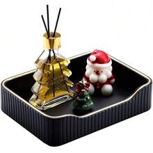 PU Leather Tray Desktop Organizer - Remote Control Holder & Catchall Tray, Suitable For Vanity, Skincare Display, Lipstick Rack, Bathroom Countertop, Decorative Tray For Miscellaneous, Cosmetics, Phone, Wallet, Tableware,Room Decor - Multicolor - View 15