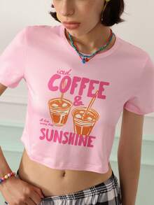Chillnights 女款街頭風休閒標語印花圓領可穿式睡衣上衣 T-Shirt - 彩色 - 查看 6