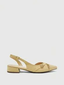 CUCCOO BIZCHIC Nuevo diseño de bailarinas minimalistas de punta, estilo commuter elegante, adecuadas para Navidad y primavera - Albaricoque claro, - Ver 7