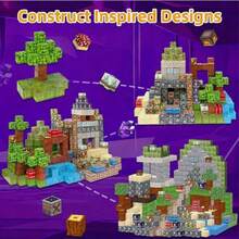 MINKOJA Magnetic Building Blocks, Adult Magnetic Construction Blocks, Adult STEM Sensory Magnetic Blocks, Can Build 3D Lava Treasure World, Christmas Birthday Gift - Multicolor - View 4