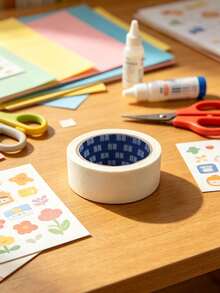 1 Roll Of Masking Tape, 15 Yards Of Art Masking Tape - White - View 9