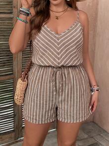 Travachic Mono corto holgado tipo camisola talla grande - Multicolor - Ver 6