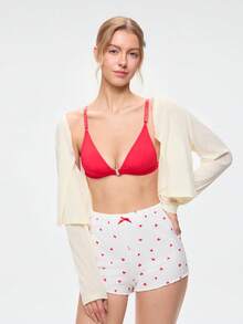 Bonmuse 3件組女款前扣式無縫無鋼圈內衣，適合夏季 - 彩色 - 查看 2