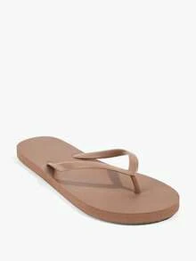 Grefit Women Shoes Summer Open-Toe Flat Bottom 2cm Flip-Flops, Bright Colors And Fresh And Comfortable Flip-Flops, Suitable For Street/Summer, Music Festivals/Themed Parties - Coffee Brown - View 11