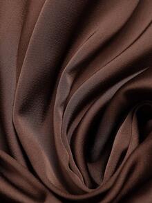 GlowEve CURVE Women's Round Neck Mid-Sleeve Commuter Dress, Spring Summer Autumn Elegant Party Dress Fall - Brown - View 4
