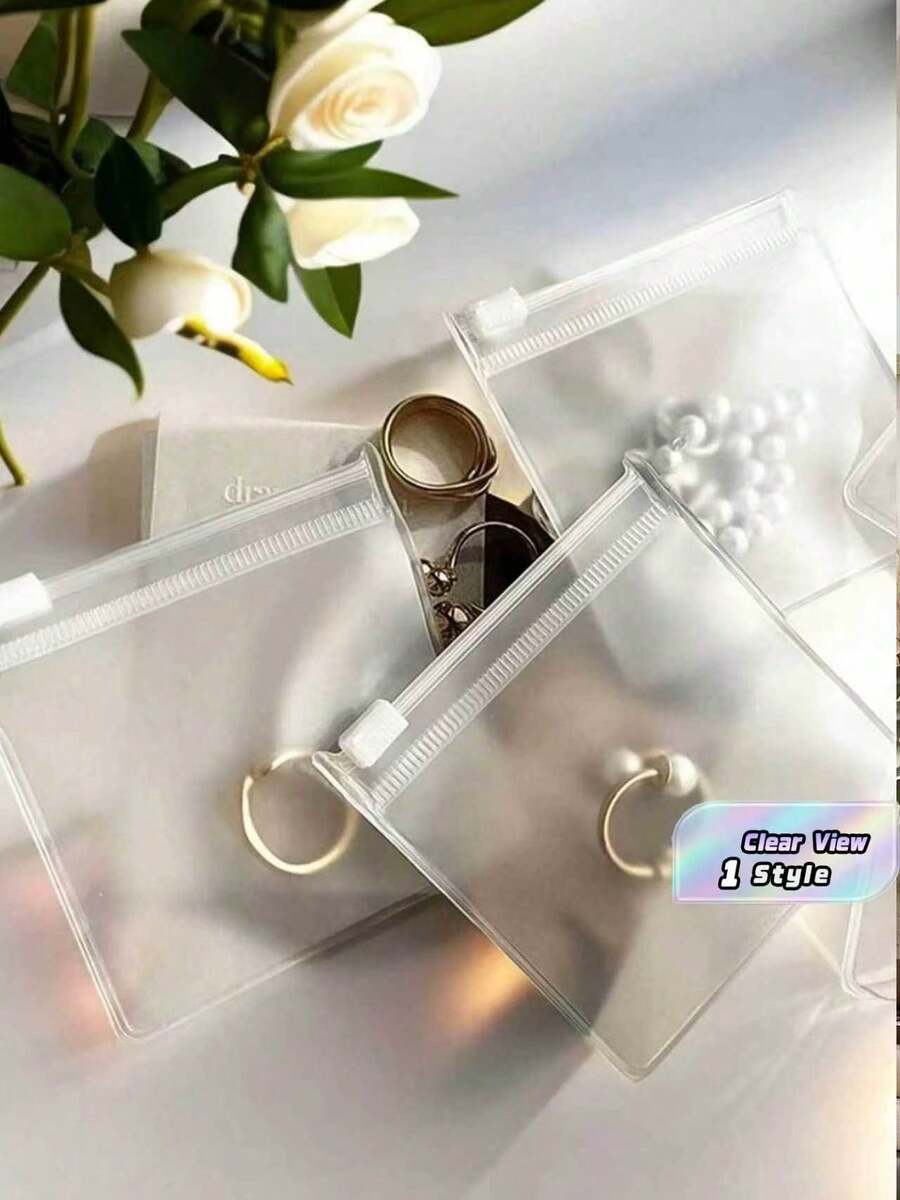10 Buah/Set Tas Penyimpanan Perhiasan EVA, Tas Perhiasan Minimalis untuk Rumah, Hadiah untuk Hari Valentine, Kembali ke Sekolah, Perlengkapan Perjalanan - matte - View 1