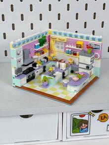 Luxury 639 Pcs Mini Building Blocks Set, Stress Relief Creative House Puzzle Toy For Adults, Exquisite Bedroom Scene Model With Stickers, Decorative Desktop Ornament, Perfect Birthday Gift, Fun DIY Assembly Game Kit For Home Decoration - Multicolor - View 5