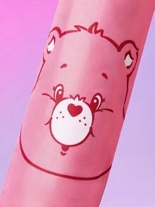 SHEIN X Care Bears 粉色 Care Bear 印花折疊傘，緊湊折疊設計，適合日常通勤、購物及戶外雨天使用 - 粉色 - 查看 4