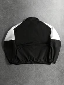 STYNVO 男士字母印花拉鍊休閒百搭日常旅行長袖夾克 - 彩色 - 查看 2