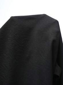 Solavon Women's Solid Color Bell Sleeve Ruffle Blouse - Black - View 8