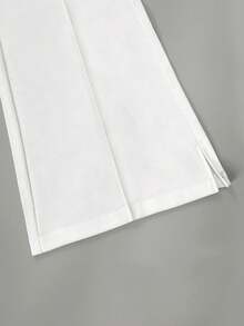 Manfinity Hypemode Pantalones largos casuales de unicolor versátiles para uso diario y viajes para hombres de talla grande - Blanco - Ver 6