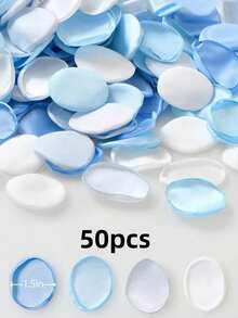50 Pcs 100 Pcs Kelopak Bunga Sutra Campuran Biru Langit, Kelopak Mawar Buatan untuk Dekorasi Meja Tengah Pesta Pernikahan, Lamaran, dan Acara Bridal Shower. - Pencampuran warna biru langit - View 5