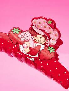 Strawberry Shortcake X SHEIN 時尚可愛卡通髮夾，適合女孩與女士，居家、洗浴、美容護理、美髮造型完美適用 - 彩色 - 查看 4