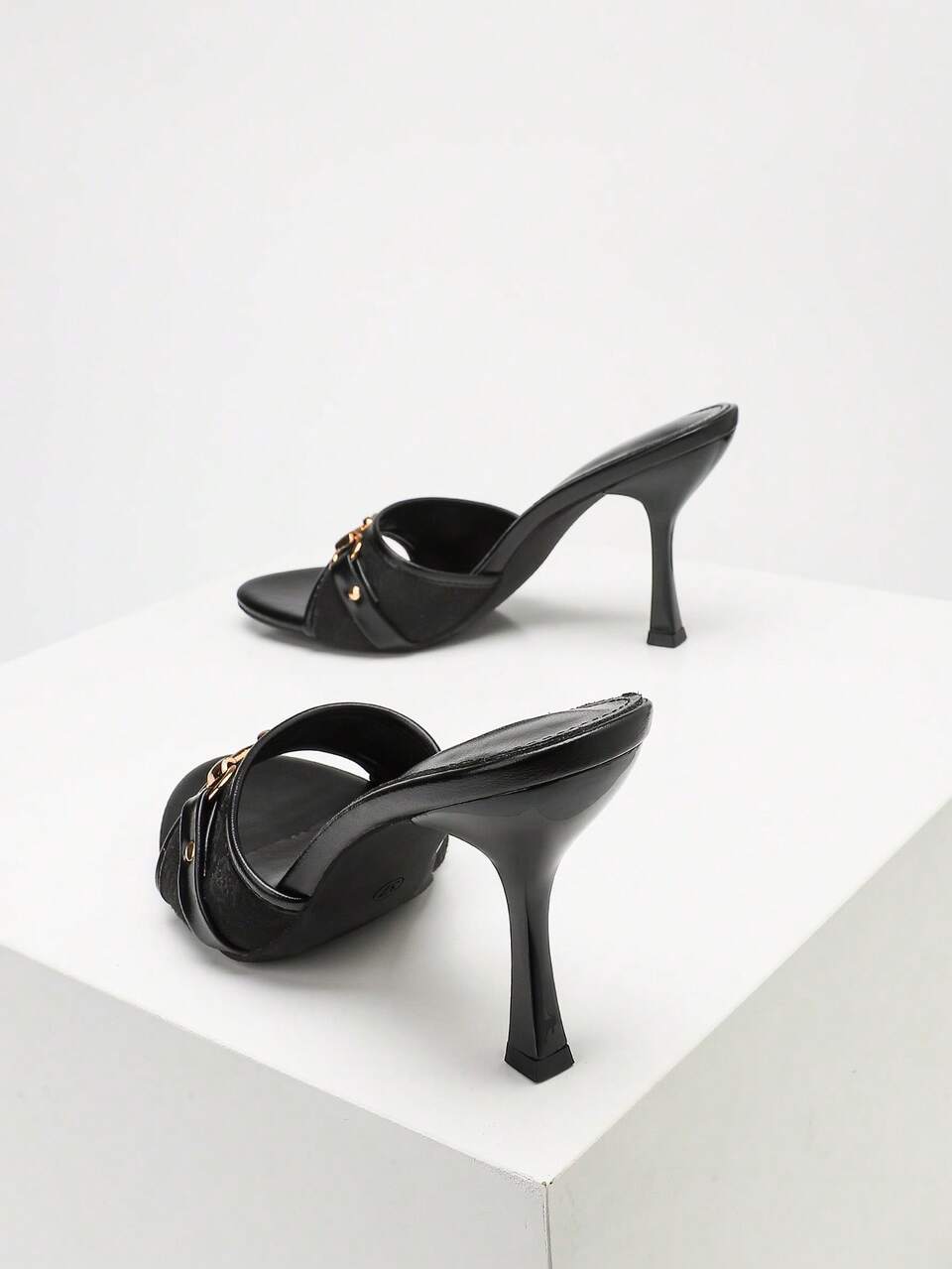 CUCCOO SZL Women Shoes Thin Heel Round Toe Metal Buckle Sexy Fashion PU Material High Heel Sandals Shopping Vacation Party Valentine's Day