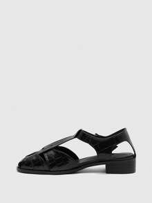 CUCCOO BIZCHIC Women's Shoes, Black, Roman Sandals, Flat Sandals, Comfortable Commuter Classic Office Wear - Black - View 7