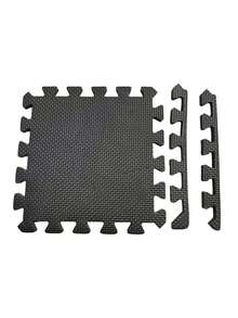 Density Eva Foam Interlocking Exercise Mats Set, Black - Durable Heavy Duty Gymnastics Fitness Flooring Mats, Suitable For Home Gym, Yoga, And Workout - Multicolor - View 4
