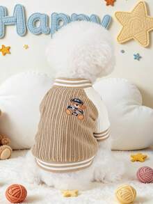 PETSIN 1pc Pet Clothing, Casual And Comfortable Baseball Shirt, Cat And Dog Universal Spring And Autumn Thin Sports Shirt - Multicolor - View 10