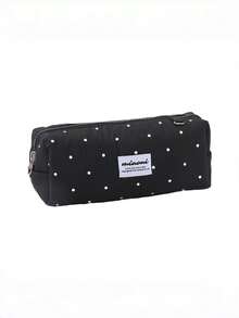 Korean Style Polka Dot Pencil Case, Minimalist Stationery Storage Pouch With Zipper, Portable Lightweight Pen Bag For Office Work, Travel & Daily Use, Cute Desk Organizer - Multicolor - View 16