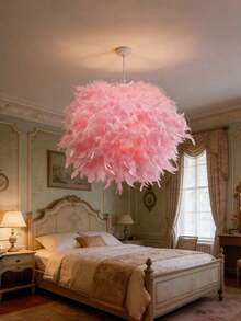 1PC 40cm 30cm Warm Romantic Artificial Flame Sphere Lamp Shade Retractable White Flame Globe Lamp Cover With Stand For Home Party Decor Shade Only - pink - View 2