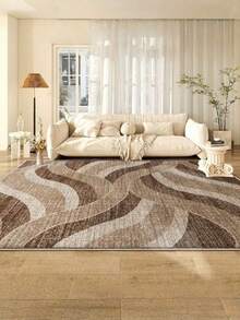 1PC High Density Premium Velvet Thickened Carpet - 850gsm Wavy Pattern Modern Minimalist Floor Rug For Living Room Bedroom Home Decor - multicolor - View 3