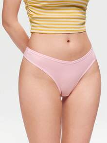 Bonmuse 5pcs/Pack Women's Comfortable Thong Panties, Soft Underwear Suitable For Sports And Daily Wear, Multi-Pack, Size XS-XL, All Season - Multicolor - View 4