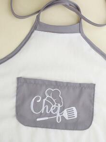 SHEIN Newborn Photography Outfits Baby Boy White Chef Hat And Apron Set Infant Photoshoot Props 1 Month And 100 Days Baby Photo Props Fall Winter - Multicolor - View 9