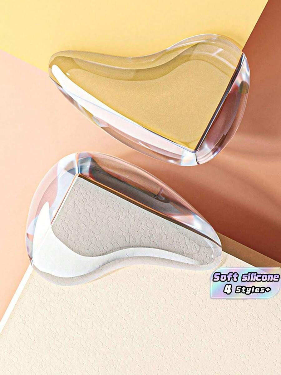 4Pcs Transparent Waterdrop Shape Silicone Table Corner Protector Anti Collision Desk Edge Cover For Home Office Furniture Safety Adults - transparent - View 1