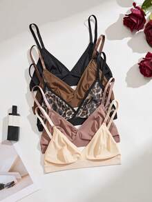 SHEIN 女款無鋼圈內衣5件組 - 彩色 - 查看 3