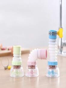 1 PC Adjustable Swivel Premium Pp Easy Install Anti Splash Filter Water Saving Soft Flow Faucet Adapter Kitchen Bathroom Sink Home Hotel Rental Daily Tap Decoration Accessory - Multicolor - View 2