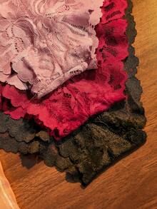 Divavoom Women's Fashion Lace Lingerie Set 6 Pieces - Multicolor - View 3