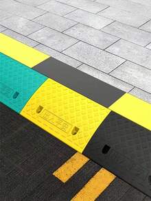 2 Pieces/1 Piece Set Of Heavy-Duty PE Portable Car Curb Ramp, Featuring A Slip-Resistant Traction Surface, Suitable For Use With Lawnmowers, Vehicle Access/Egress, And Pet Ramps. - Multicolor - View 2