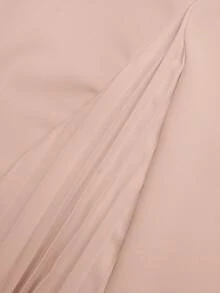 Everyssa 女款純色方領百褶下擺無袖優雅洋裝 - 粉色 - 查看 6