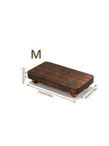 1/3 Packs Brown Wooden Stackable Riser Display Stands, 3 Sizes Farmhouse Kitchen Countertop Storage Tray, No Power Needed, Home Kitchen Decor Organizer, Back To School Must-Have Supplies - multicolor - View 12