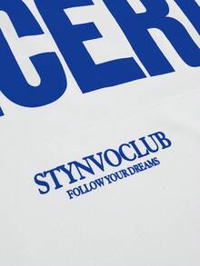 STYNVO 男士字母印花圓領背心與短褲休閒套裝 - 白色 - 查看 6