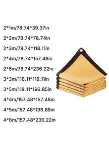 Beige Verdunkelungsstoff, reißfestes Sonnenschutznetz mit verstärkten Ösen, langanhaltend Garten-Schattenplane für Gewächshäuser, Pflanzenabdeckungen, Hühnerställe, Terrassen und Pergolen, Gelb - Mehrfarbig - Übersicht 3