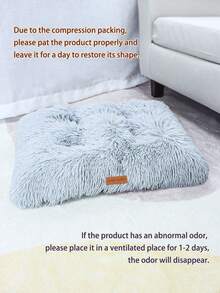 1PC Washable Plush Anti Slip Fluffy Comfy Pet Crate Bed For Dogs Cats Small Medium Large Jumbo Breeds Pet Supplies Dog Bed Cat Bed - Light Grey - View 6