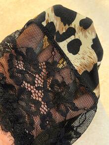 Bare Chapter 1pc Fashion Sexy Lace Patchwork Hipster Panties Black Summer - Multicolor - View 7